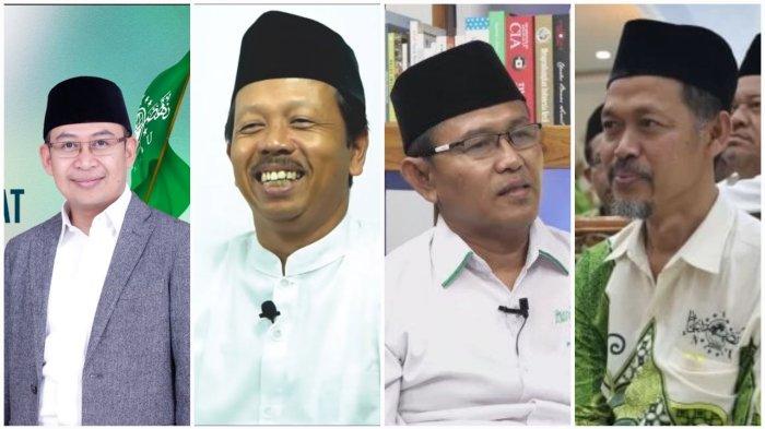 Empat calon Ketua PWNU Jateng (dari kiri) KH Abdul Ghaffar Rozin atau Gus Rozin, KH Mohamad Arja Imroni, KH Rofiq Mahfudz, dan KH M Muzammil.