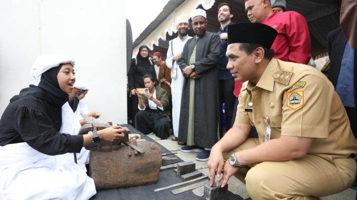 Wagus Jateng, Taj Yasin Maimoen (Gus Yasin) saat acara penutupan Lawu Culture and Tourism Festival 2023 di Resto Domba Lawu, di Tawangmangu, Kabupaten Karanganyar, Senin (10/7/2023).