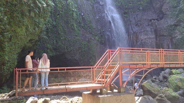 Suasana Curug Orak-Arik di Desa Kemutug Kidul, Kecamatan Baturraden, Kabupaten Banyumas, Sabtu (3/8/2024).