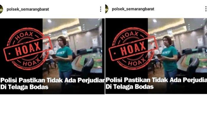 Polisi memberi label hoax terkait video yang beredar di media sosial terkait dugaan perjudian di Telaga Bodas, Kelurahan Karangrejo, Kecamatan Gajahmungkur, Kota Semarang, Kamis (18/4/2024).