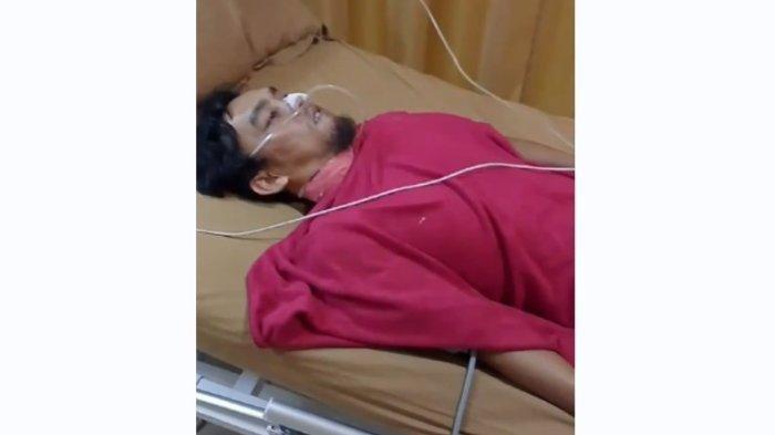 KORBAN BEGAL - Khairul Putra Harahap, seorang sopir taksi online menjadi korban begal bersenjata tajam yang dilakukan penumpangnya sendiri di sekitar Jalan Imam Bonjol, Medan dekat Hotel Danau Toba, Senin (4/11/2024). Leher korban digorok menggunakan pisau hingga luka dan dioperasi di RS Bhayangkara TK II Medan.