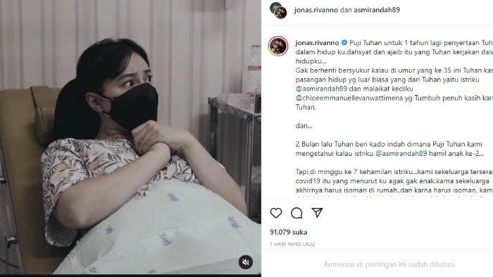 Jonas Rivanno umumkan Asmirandah mengalami keguguran anak kedua pada Minggu (20/3/2022).