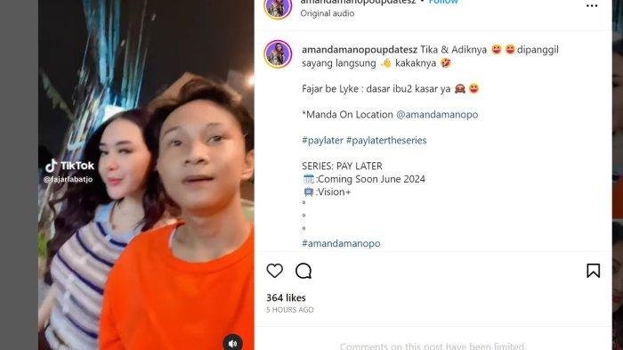 Amanda Manopo saat nyaris menampar Fajar Sadboy, Senin (27/11/2023).