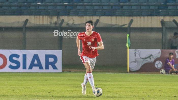 Bek Timnas Indonesia, Elkan Baggott di Kualifikasi Piala Asia 2023, Rabu (8/6/2022).