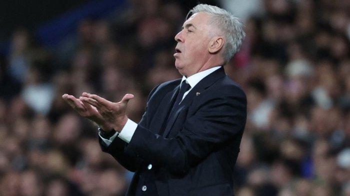 Pelatih Real Madrid asal Italia Carlo Ancelotti saat pertandingan Real Madrid vs Rayo Vallecano di pekan 12 LaLiga Liga Spanyol 2023-2024, Minggu (5/11/2023). Pertandingan di Stadion Santiago Bernabeu, Madrid ini berakhir dengan skor 0-0.