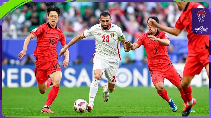 Duel Jordania vs Korea Selatan di Stadion Al Thumama pada matchday kedua Grup E Piala Asia 2023, Sabtu (20/1/2024).