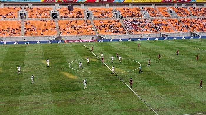 Duel Timnas U17 Jerman vs Venezuela di Jakarta Internasiona Stadium pada babak penyisihan Grup F Piala Dunia U17 2023, Sabtu (18/11/2023). Dalam laga itu Jerman meraih kemenangan dengan skor 3-0.