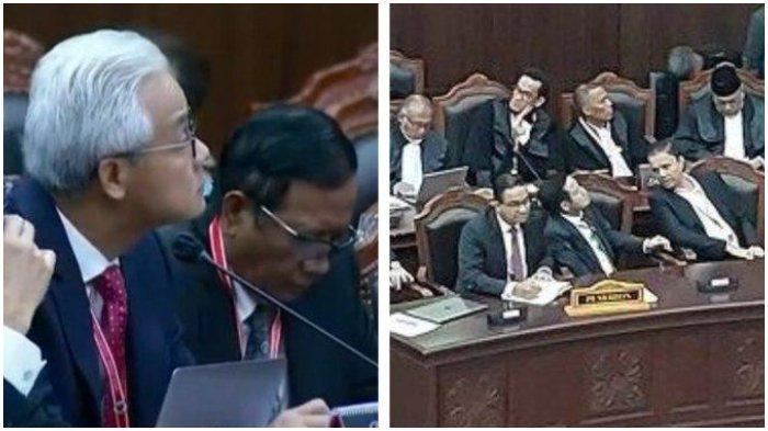 Ganjar dan kubu Anies Baswedan saat pembacaaan putusan MK, pada Senin (22/4/2024).