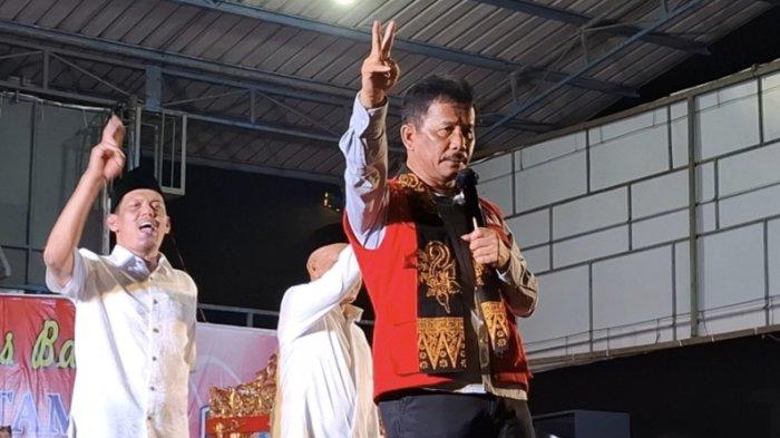 Muhammad Rudi saat menghadiri acara pengukuhan IKAWANGI di SP Plaza Batuaji, Sabtu (26/10/2024)