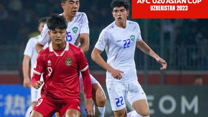 Timnas U20 Indonesia sementara menahan imbang tuan rumah Uzbekistan di babak pertama pada laga terakhir Grup A Piala Asia U20 2023, Selasa (7/3/2023).