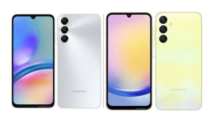 Ilustrasi Samsung A05s dan Samsung A25 5G.