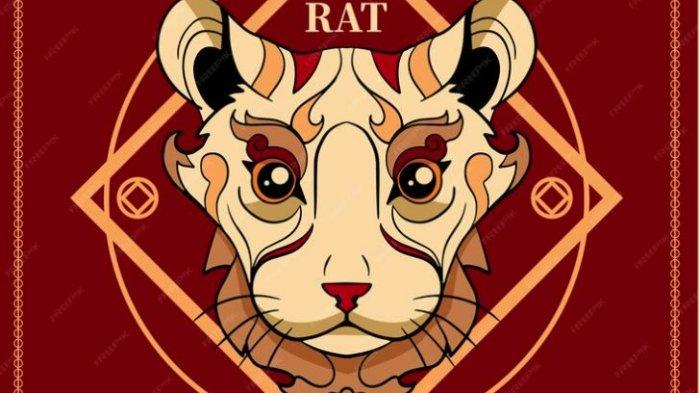 Ilustrasi Shio Tikus merah.