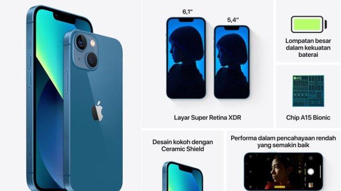 Ilustrasi iPhone 13 beserta spesifikasinya.
