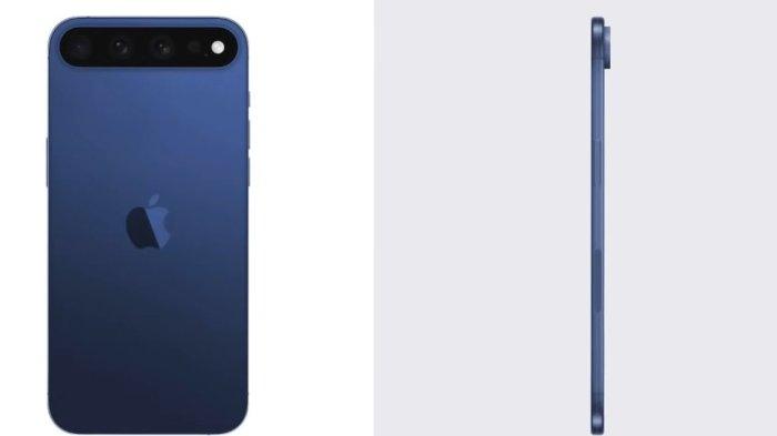 Ilustrasi iPhone 17 yang punya desain slim.