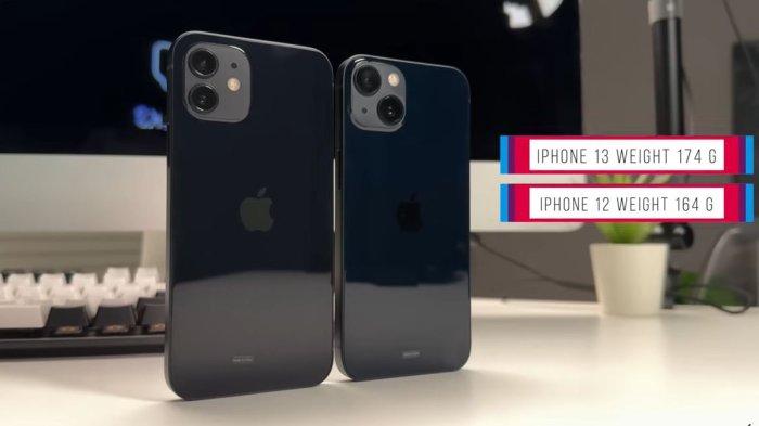 Ilustrasi perbandingan iPhone 12 dan iPhone 13