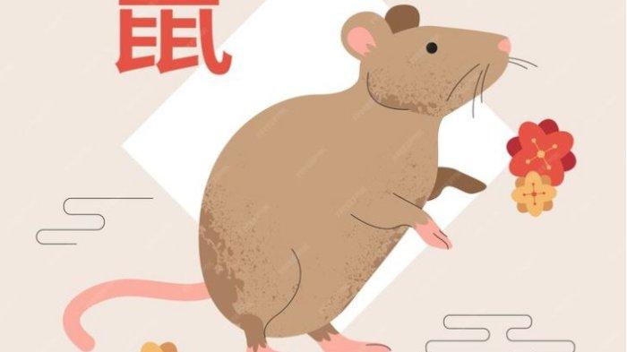 Ilustrasi potret Shio Tikus