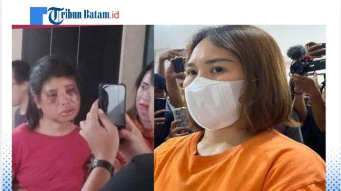 MAJIKAN ANIAYA ART: Tangkapan layar inilah sosok majikan kejam yang aniaya ART hingga menyuruh korban makan kotoran. Pelaku masih santai meski tangan diborgol, profesi suaminya katanya mentereng.