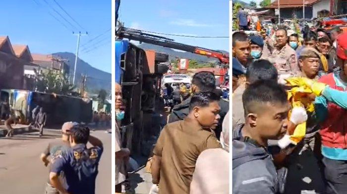 KECELAKAAN - Kecelakaan bus ALS di Padang Panjang Sumbar, Selasa 6 Mei 2025 menewaskan 12 orang