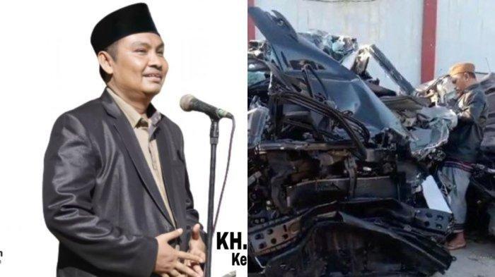 KECELAKAAN KETUA PCNU - Ketua Pengurus Cabang Nahdlatul Ulama (PCNU) Pamekasan, KH Taufik Hasyim (43), dan istrinya Amiratul Mawaddah (29), meninggal setelah mobil yang mereka tumpangi menabrak truk di Tol Pasuruan–Probolinggo, KM 835.600 arah timur, Sabtu (14/6/2025) dini hari.