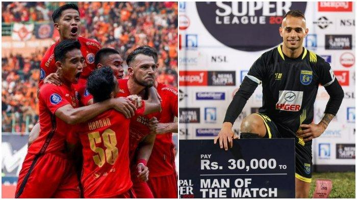 Kolase foto Persija Jakarta dan kiper asal Lebanon, Mohamad Taha.