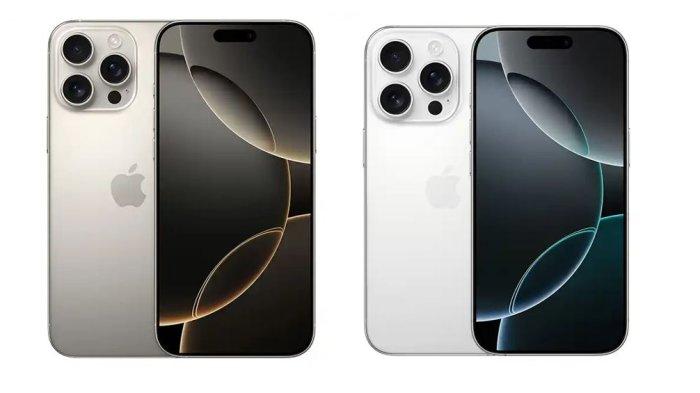 HARGA iPHONE TERBARU- Kolase iPhone 16 Pro Max (kiri) dan iPhone 16 Pro (kanan) dari iBox, Sabtu (5/4/2025). Berikut beda spesifikais dan harga HP iPhone 16 Pro Max Vs iPhone 16 Pro per April 2025.