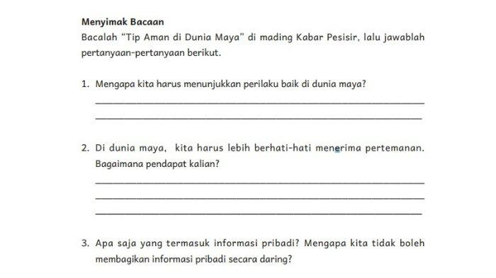 Kunci Jawaban Bahasa Indonesia Kelas 6 SD/MI Halaman 207