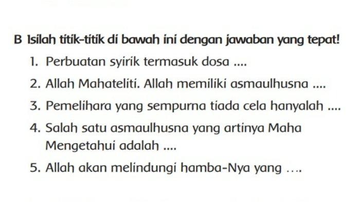 Kunci Jawaban PAI Kelas 2 SD/MI Halaman 57