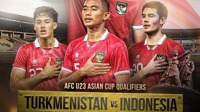 Live streaming Timnas U23 Indonesia vs Turkmenistan di babak penyisihan Grup K Kualifikasi Piala Asia U23 2024, Selasa (12/9/2023) pukul 19.00 WIB.