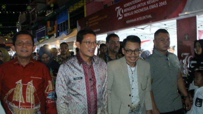 Menteri Pariwisata dan Ekonomi Kreatif Sandiaga Salahuddin Uno pada gelaran Tanjungpinang Fest 2024.