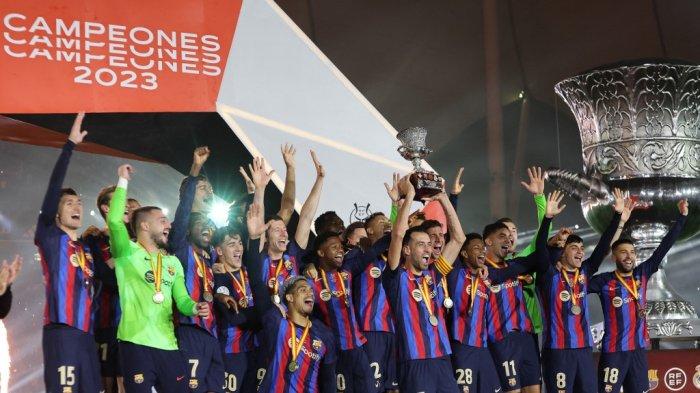 Barcelona juara Piala Super Spanyol 2026 setelah menang 3-2 vs Real Madrid, Raphinha 2 gol