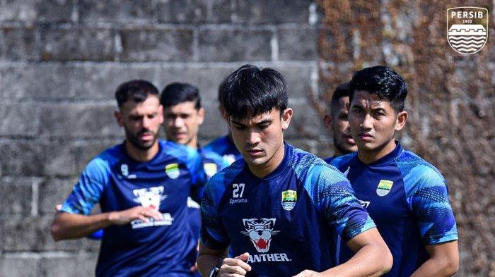 Pemain Persib Bandung dalam sesi latihan Sabtu (24/6/2023) jelang ujicoba melawan PSS Sleman.