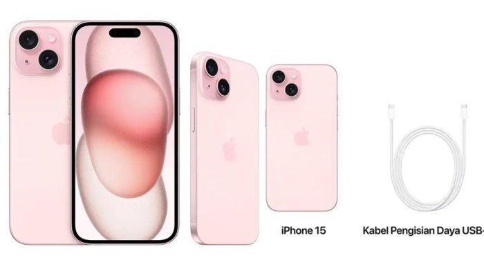 PERNURUNAN HARGA iPHONE- Kolase pembelian iPhone 15 bakal dibekali USB C dari iBox, Sabtu (12/4/2025). Berikut harga HP iPhone 15 dengan RAM 256 GB per April-Mei 2025.