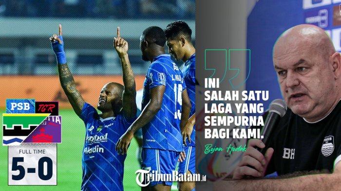 Persib Bandung menang 5-0 vs Persita di Pekan 14 BRI Liga 1 2023-2024, Bojak Hodak sebut timnya bermain bagus, Minggu (1/10/2023).