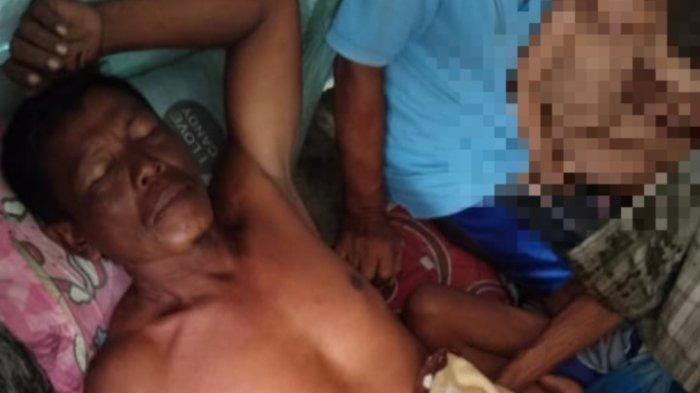 Rahimin saat istirahat di rumah karena kelelahan, setelah sempat dikabarkan hilang di Perairan Belinyu ke Pekajang, Kabupaten Lingga, Provinsi Kepri, Kamis (2/1/2025)