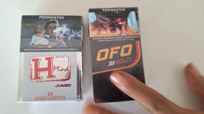 LIPUTAN KHUSUS - Dua jenis rokok non cukai Hmild dan OFO yang di temukan di Kabupaten Bintan dan Kota Tanjungpinang, Kepulauan Riau (Kepri). Selasa (22/7/2025).