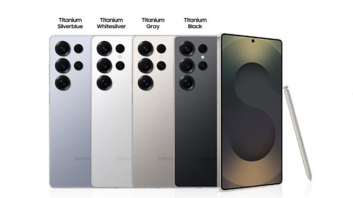 HARGA SAMSUNG TERBARU- Tangkapan layar dari samsung.com, Selasa (25/2/2025) Samsung Galaxy S25 Ultra yang dilengkapi dengan pen. Berikut daftar harga HP Samsung S25 series per Februari 2025.
