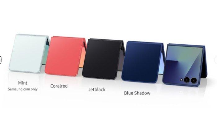 HARGA SAMSUNG LIPAT- Tangkapan layar Samsung Galaxy Z Flip 7 dibekali 5 variasi warna yang bisa dipilih dilansir samsung.com, Jumat (11/7/2025).