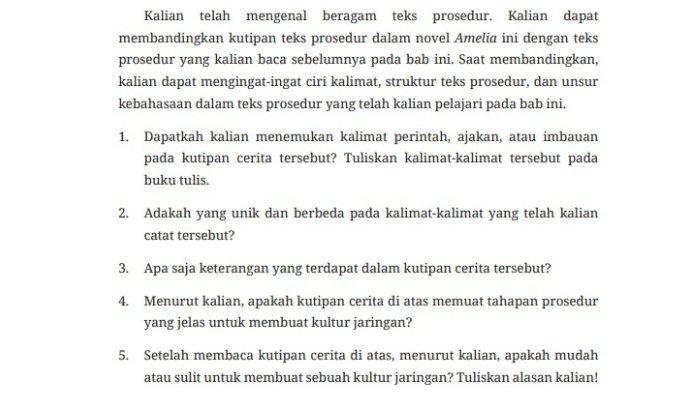 Soal Bahasa Indonesia Kelas 7 SMP/MTS Halaman 103