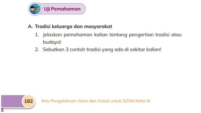 Soal IPAS Kelas 3 SD Kurikulum Merdeka Halaman 182