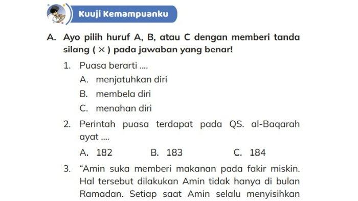 Soal PAI kelas 3 SD/MI halaman 106