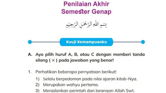 Soal PAI kelas 3 SD/MI halaman 245