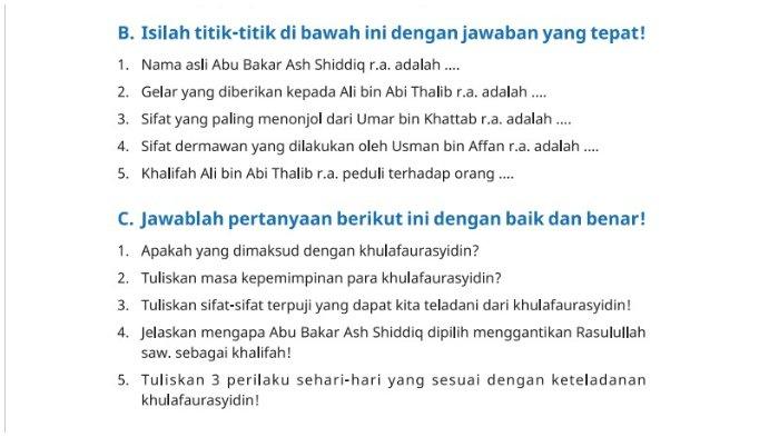Soal PAI kelas 3 SD/MI halaman 250