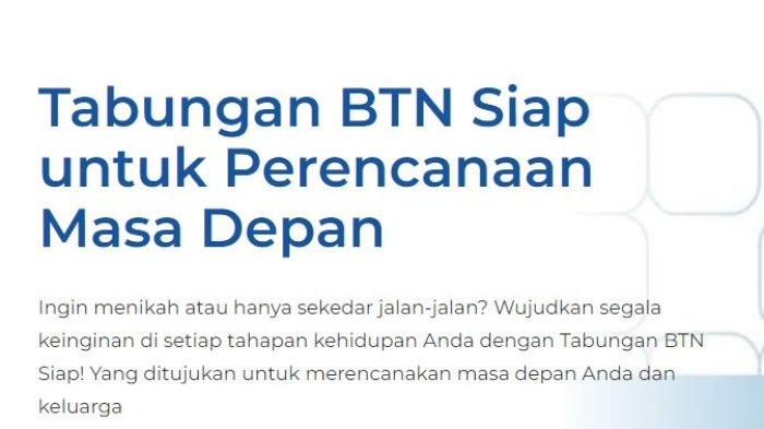 Cara Buka Tabungan Bank BTN Siap, Tabungan Berjangka hingga 15 Tahun ...