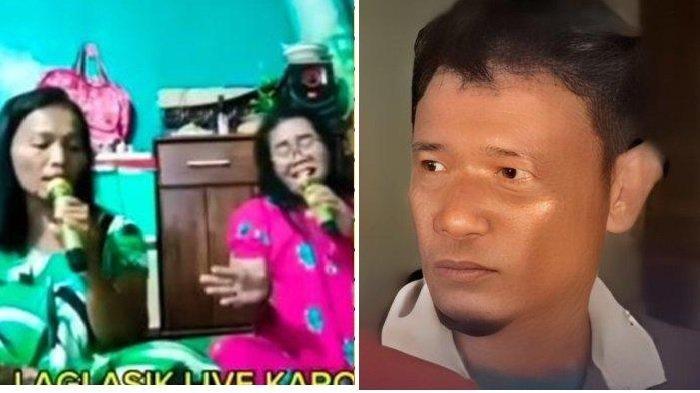 Tampang Agus Herbin Tambun (47) suami yang tega menghabisi nyawa sang istri saat sedang bernyanyi dan melakukan siaran langsung di Facebook