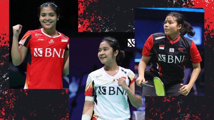 Tiga Pemain Tunggal Putri yang tampil bagus di Uber Cup 2024 akan main di Thailand Open 2024: Gregoria Mariska Tunjung, Ester Nurumi Tri Wardoyo dan Komang Ayu Cahya Dewi. 