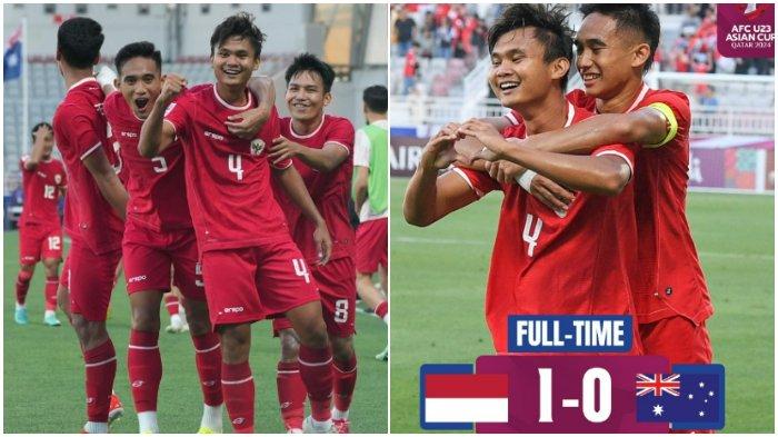 Timnas U-23 Indonesia kalahkan 1-0 Australia pada matchday kedua Grup A Piala Asia U-23 2024 di Stadion Abdullah bin Khalifa, Doha, Qatar, Kamis (18/4/2024).
