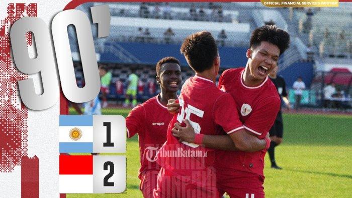 Timnas U20 Indonesia mengalahkan Argentina U20 dengan skor 2-1, Rabu, 28/8/2024 di Seoul Earth on Us Cup 2024