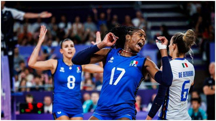 Timnas voli putri Italia di Olimpiade Paris 2024.