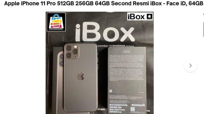 iPhone 11 Pro dijual mulai Rp 7 Jutaan untuk RAM 256GB.