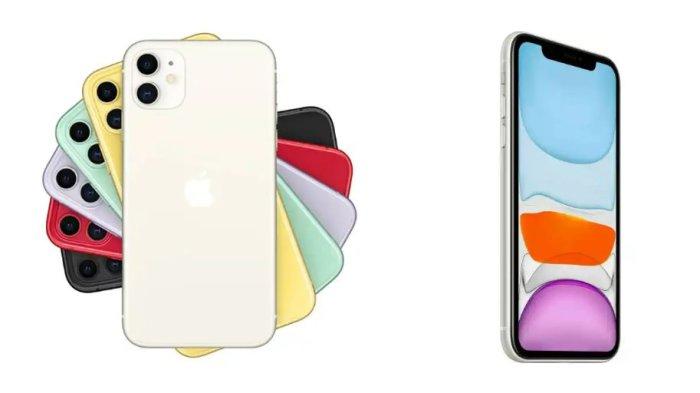 HARGA iPHONE SECOND- Ilustrasi iPhone 11 dengan 6 variasi warna dari iBox, Jumat (14/3/2025). Berikut harga HP iPhone 11 second yang worth it dibeli dengan uang THR Lebaran 2025.